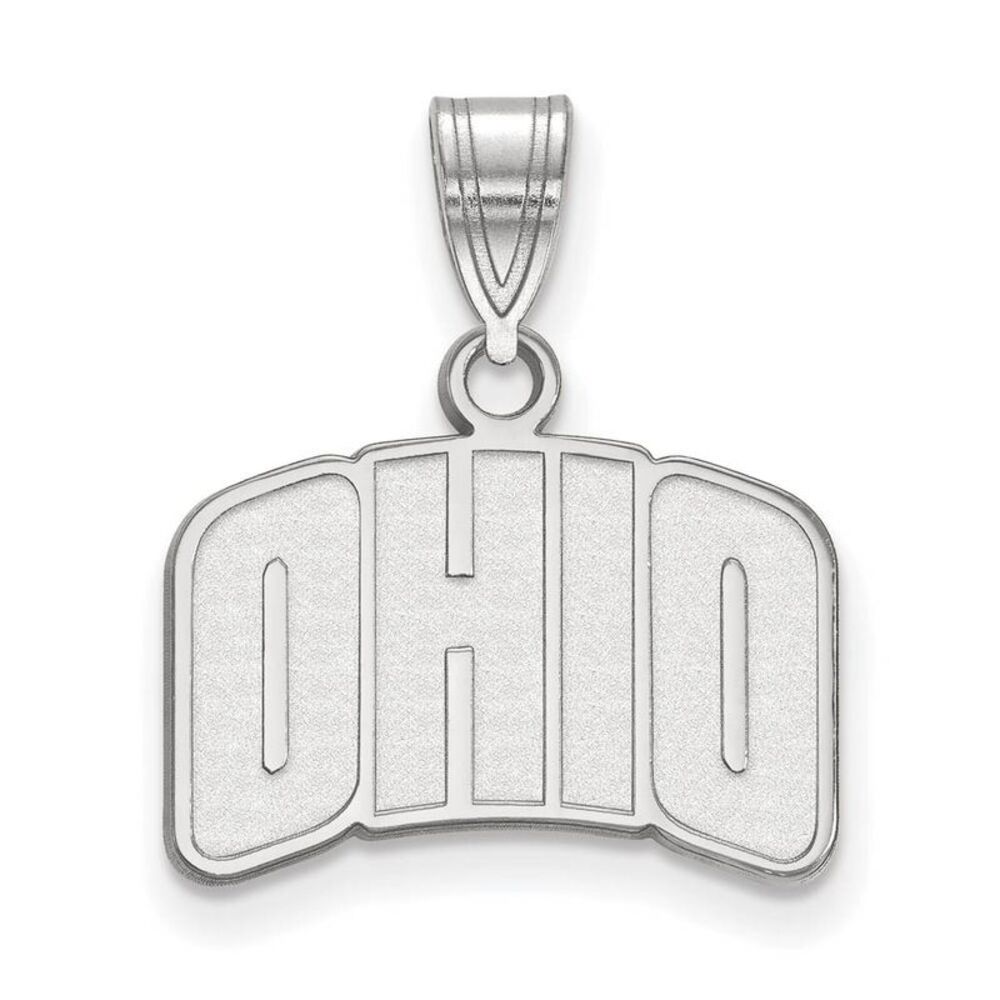 10k White Gold Ohio U. Small Pendant